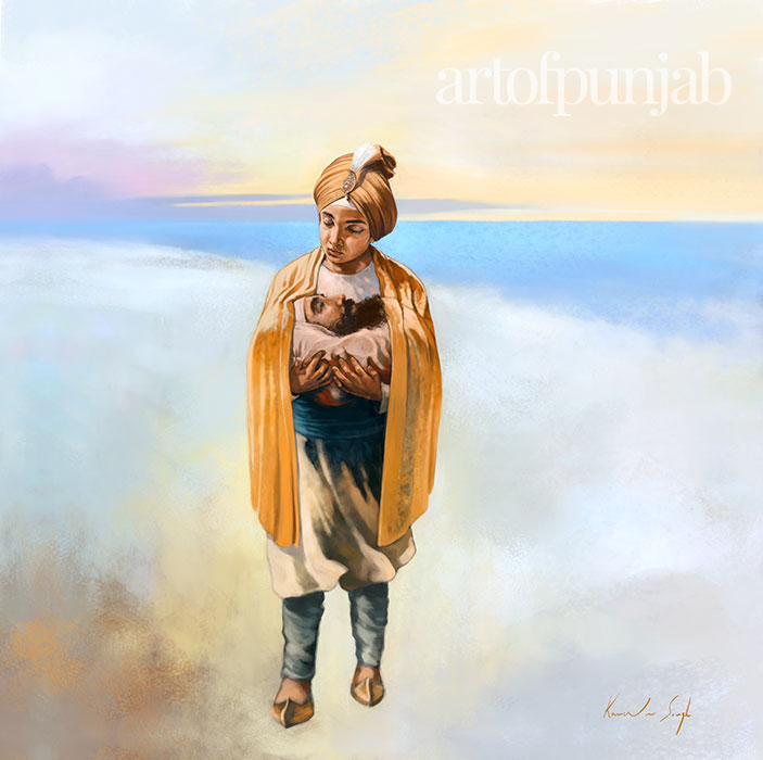 Gobind Rai’s legacy Sikh history painting by artist Kanwar Singh