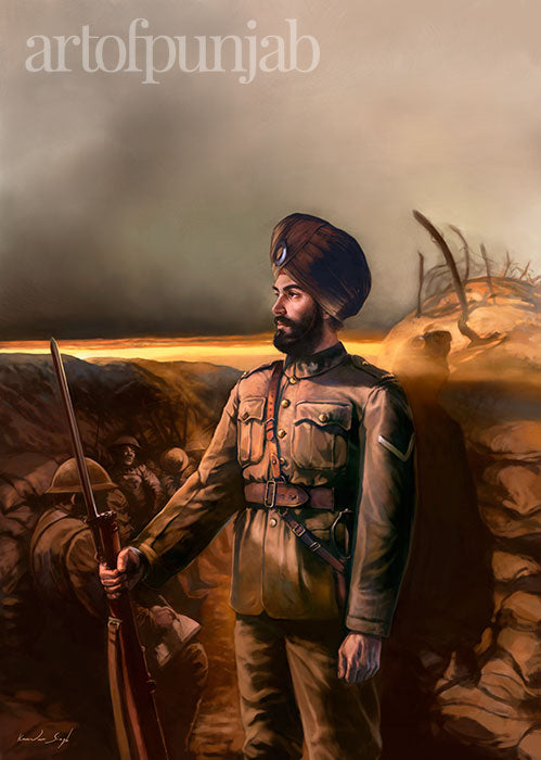 Canadian Sikh Soldier Private Buckam Singh WW1 