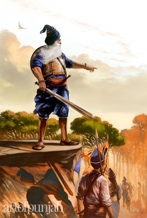 Baba Deep Singh Shaheed Sikh Art 