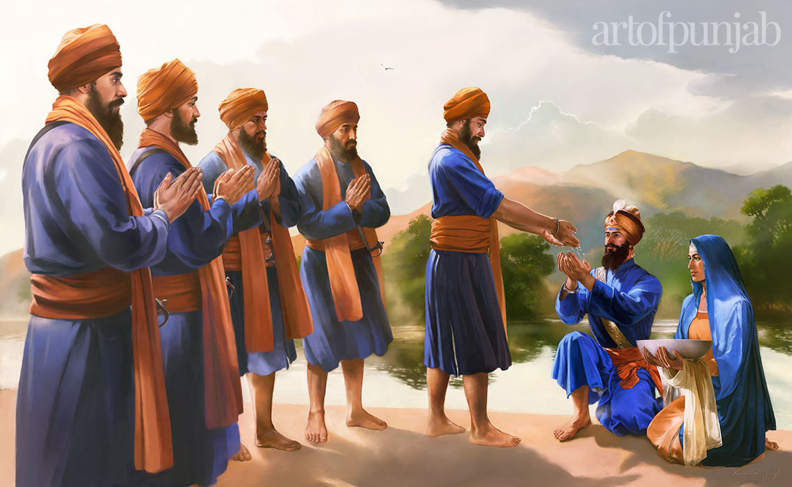 The first Vaisakhi April 13 1699 saw the initiation of the first five Khalsa.