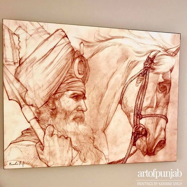 I created an Artwork of a Sikh Warrior inspired by all the Saint Soldiers  of the past : r/Sikh