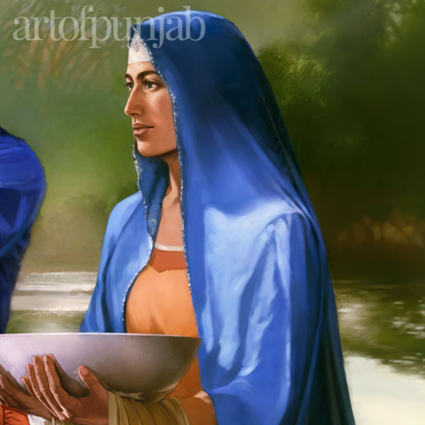 Mata sahib kaur mother of the Khalsa painting by Kanwar Singh