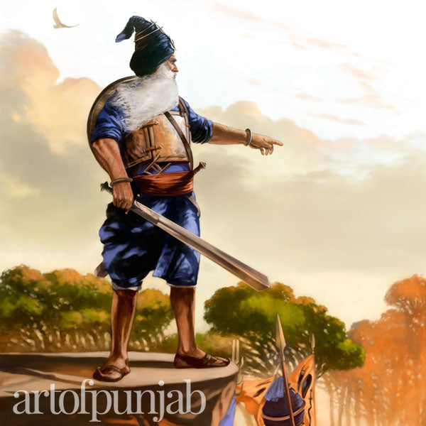 Sikh Warrior Art Baba Deep Singh