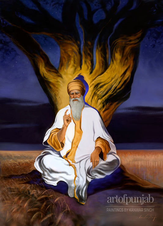 Guru Nanak at Kartarpur picture founder of Sikhism